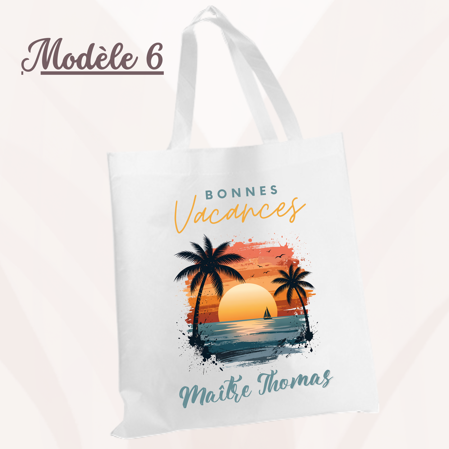 Fouta de plage + Tote Bag personnalisé - Maîtresse Atsem Aesh