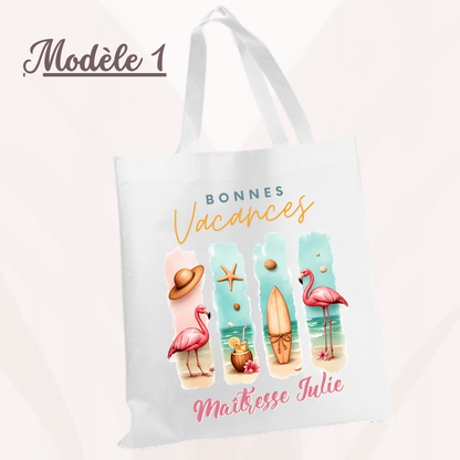 Fouta de plage + Tote Bag personnalisé - Maîtresse Atsem Aesh