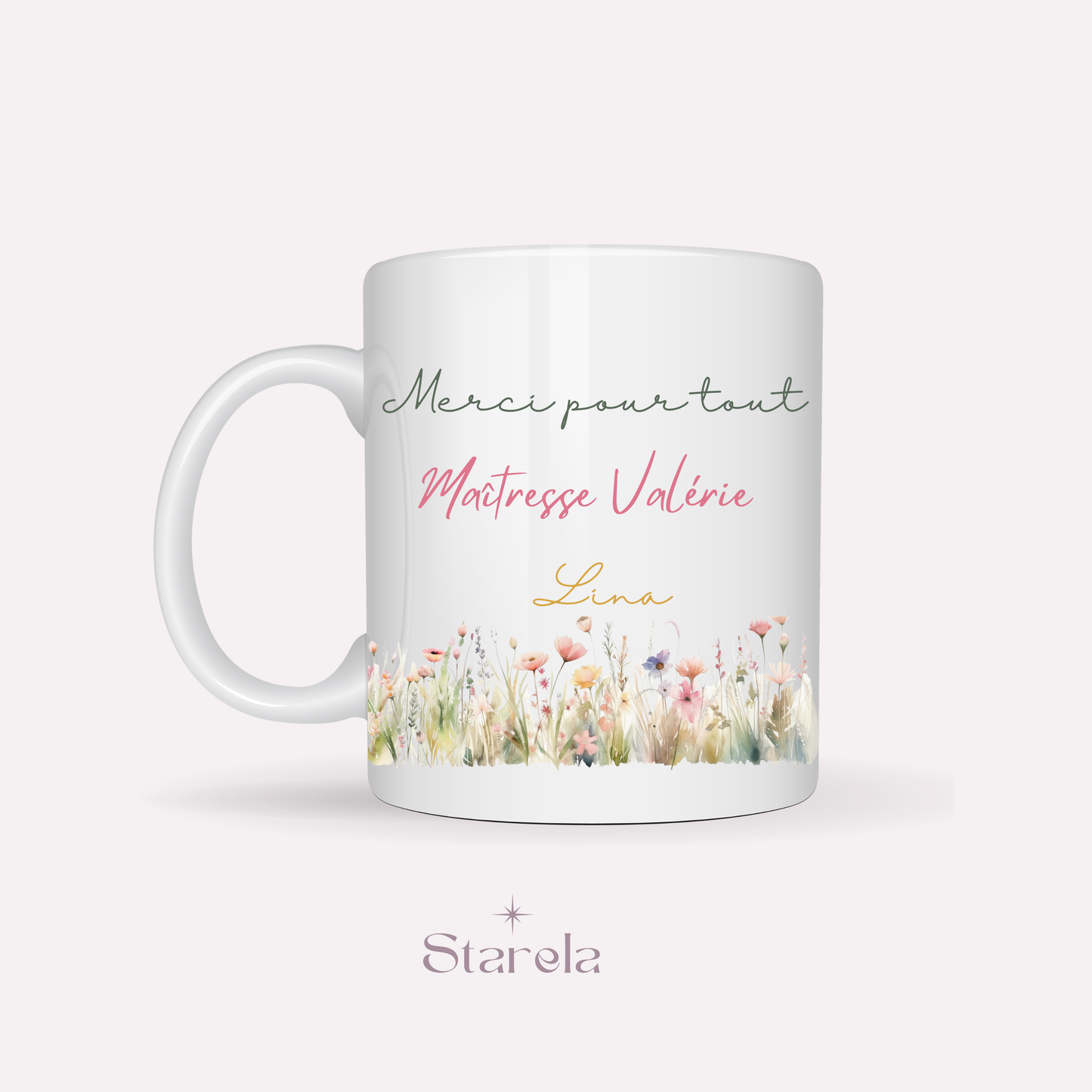 Mug Maîtresse / Atsem/ Aesh / Nounou personnalisable - Maîtresse pour fleurir