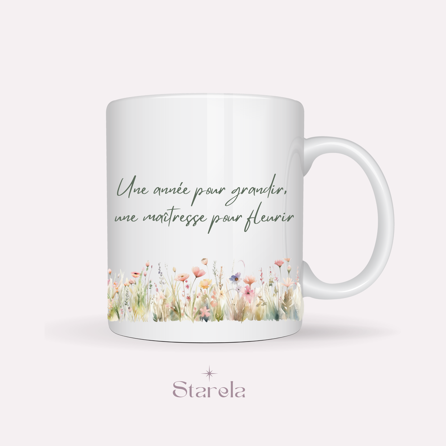 Mug Maîtresse / Atsem/ Aesh / Nounou personnalisable - Maîtresse pour fleurir