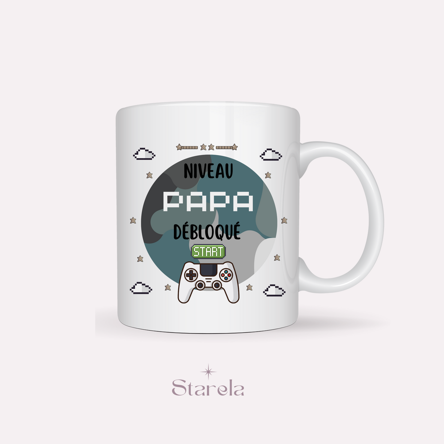 Mug - Niveau Papa débloqué - Gris