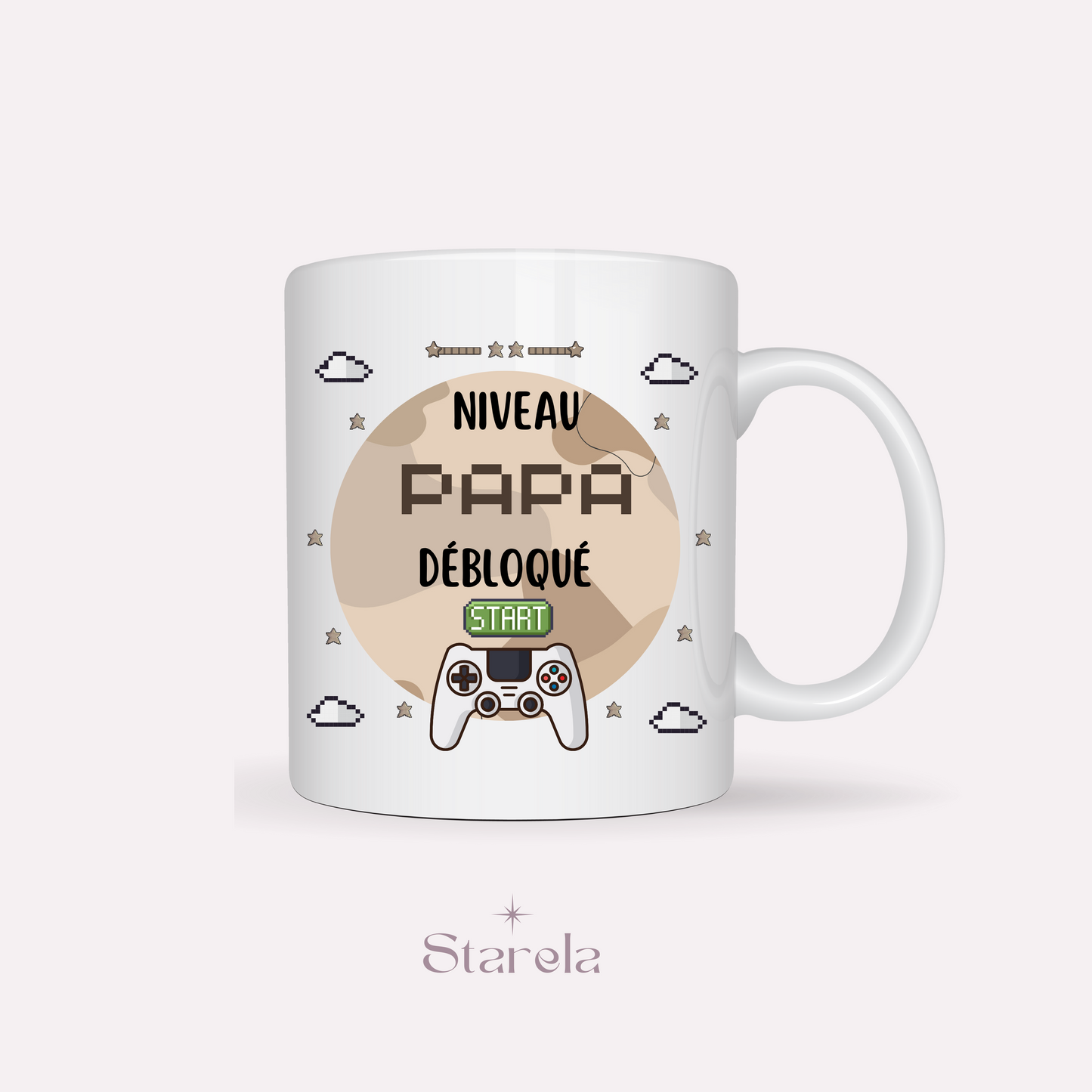 Mug - Niveau Papa débloqué - Beige
