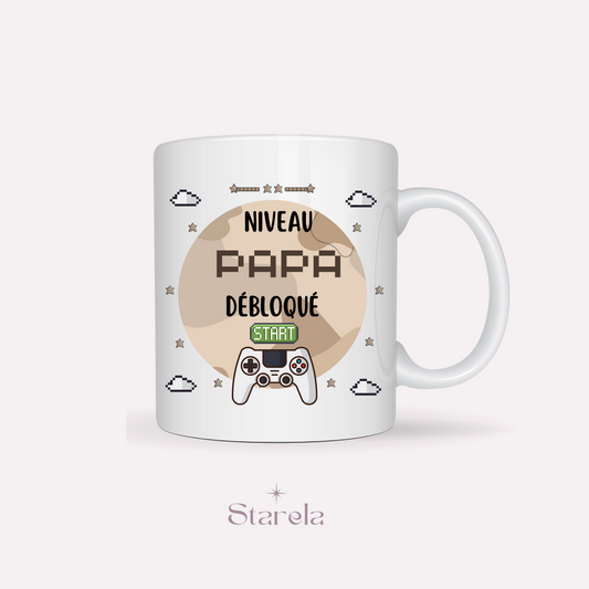Mug - Niveau Papa débloqué - Beige