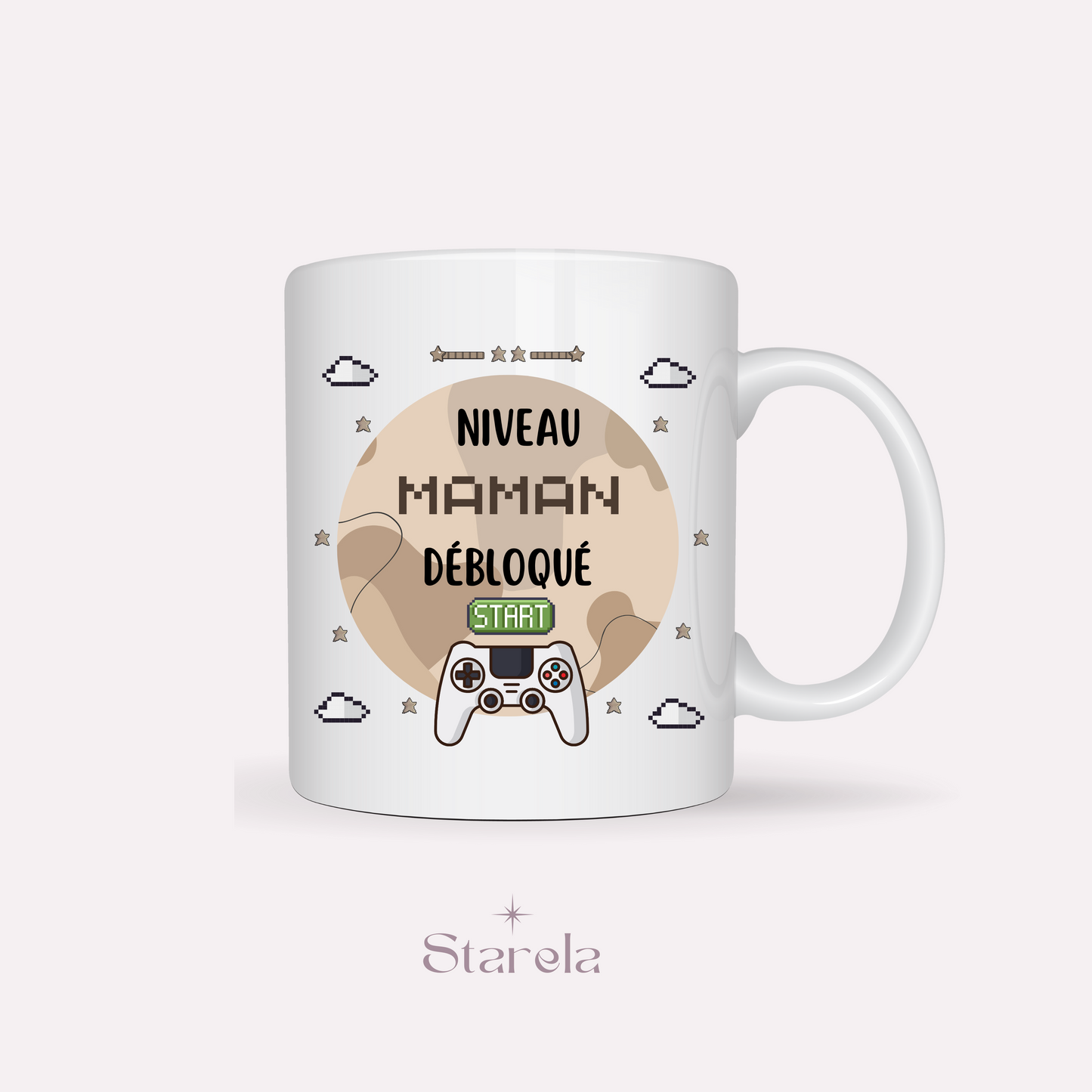 Mug Niveau Maman débloqué Beige