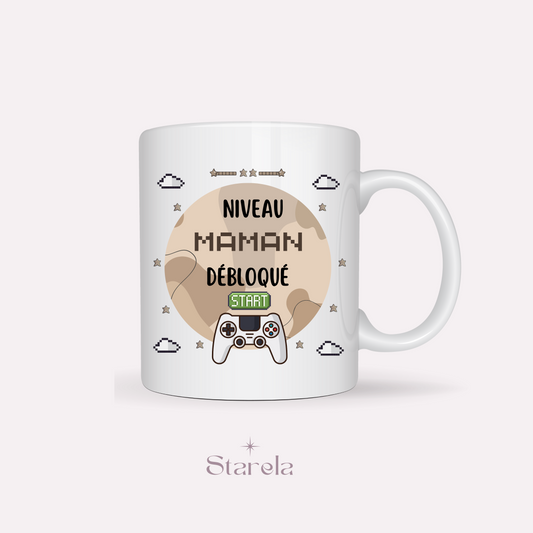 Mug Niveau Maman débloqué Beige