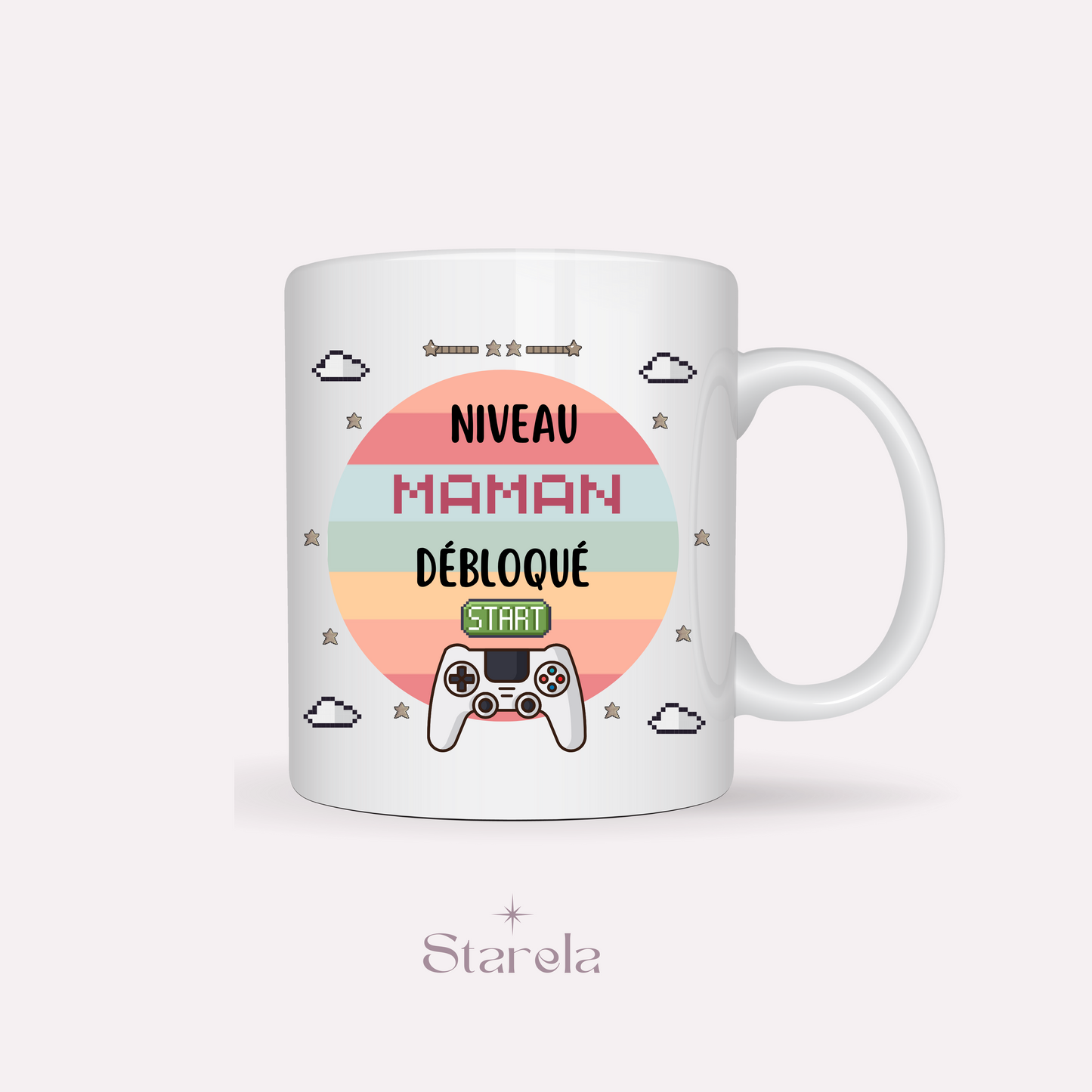 Mug Niveau Maman débloqué Rose