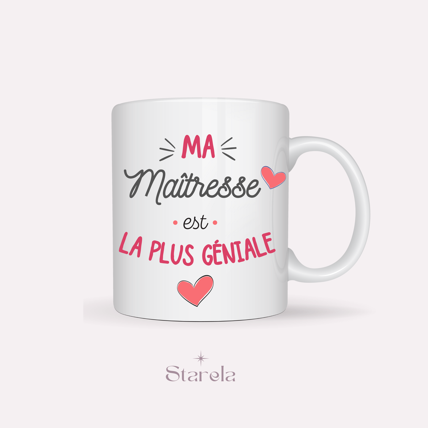 Mug Maîtresse / Atsem/ Aesh / Nounou personnalisable - Maîtresse la plus géniale
