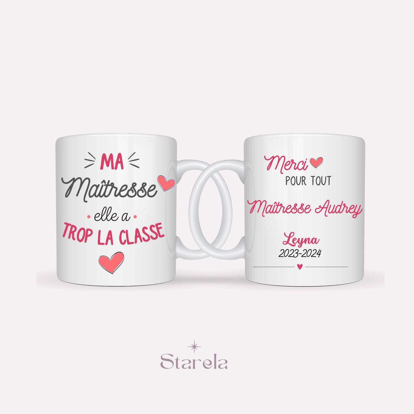 Mug Maîtresse / Atsem/ Aesh / Nounou personnalisable - Maîtresse trop la classe