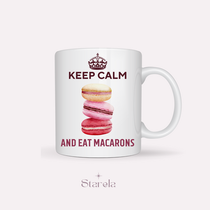 Mug Keep calm and eat macarons