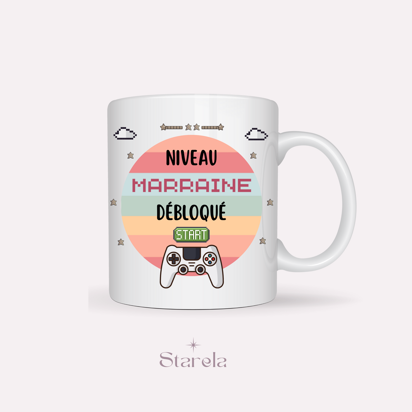 Mug Niveau Marraine débloqué Rose