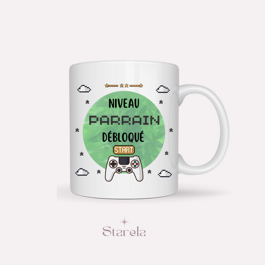 Mug Niveau parrain débloqué - vert