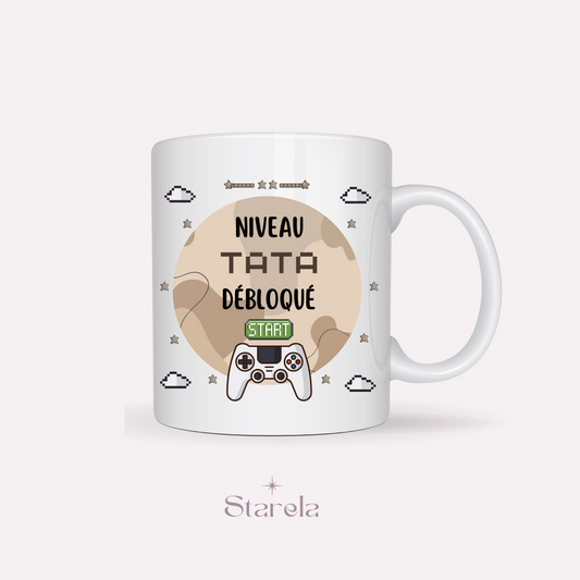 Mug Niveau Tata débloqué Beige