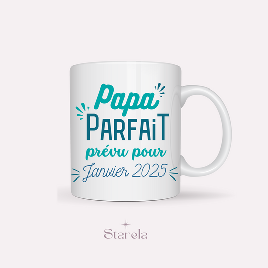 Mug Papa parfait prévu - Bleu - A personnaliser