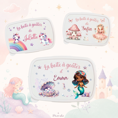 Boîte à goûter Personnalisée - Monde Féérique
